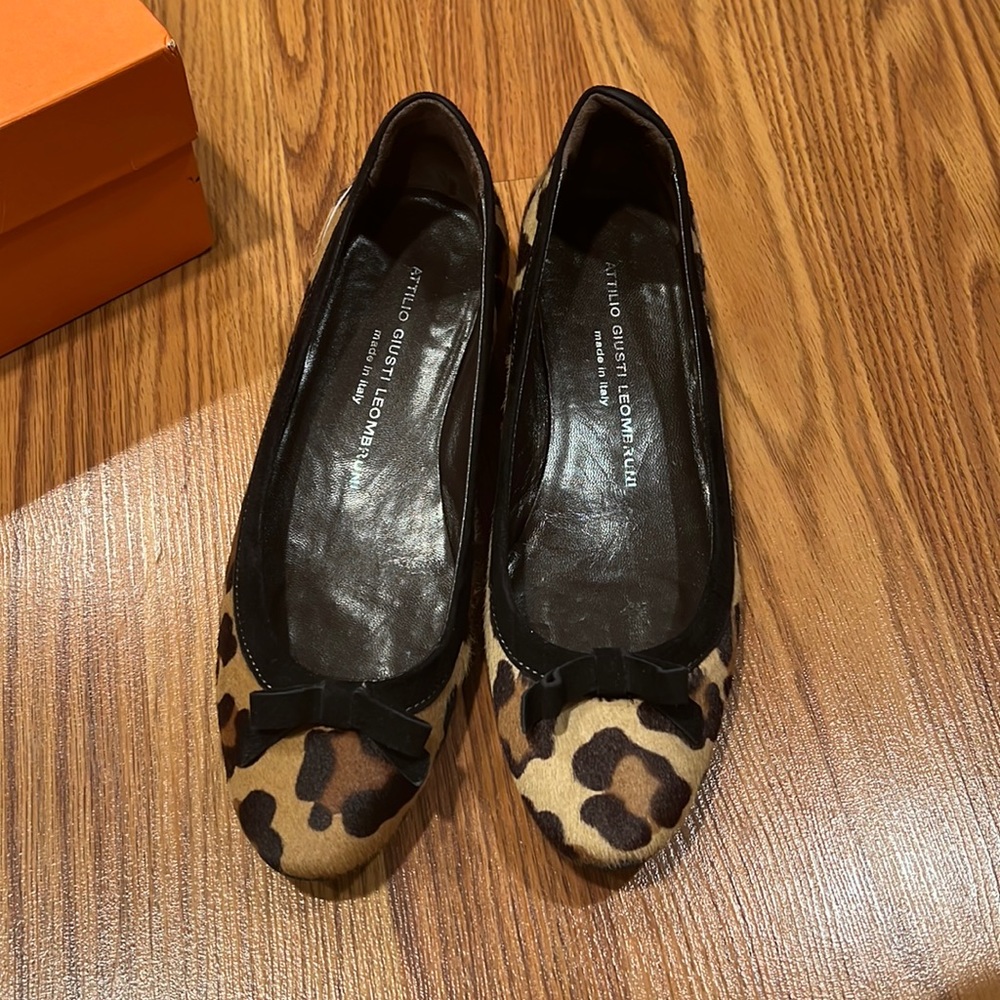 AGL leopard ballet slippers